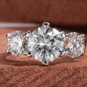 🔥925 Starling Silver 5CT Brilliant Cut Lab Grown Moissanite Ring 8.5